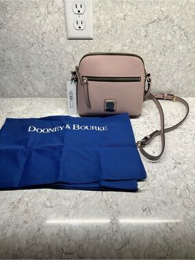 Dooney & Bourke Light Blush Pink Pebble Leather Crossbody
